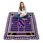 northwestern wildcats football field purple blanket high quality