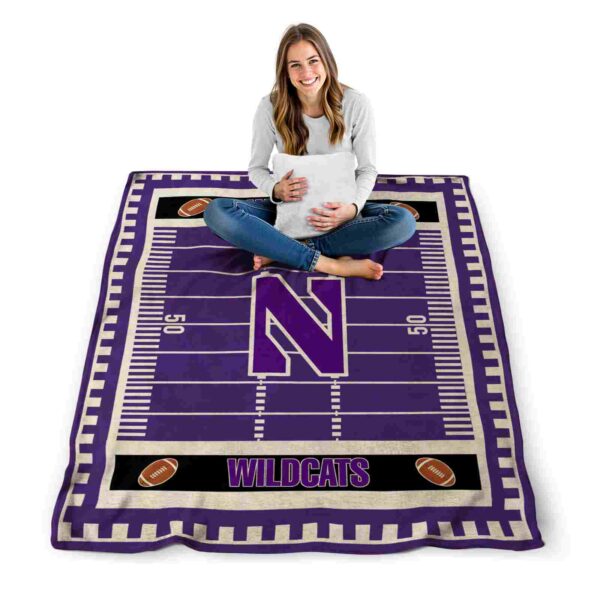 northwestern wildcats football field purple blanket high quality