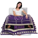 northwestern wildcats football field purple blanket latest model