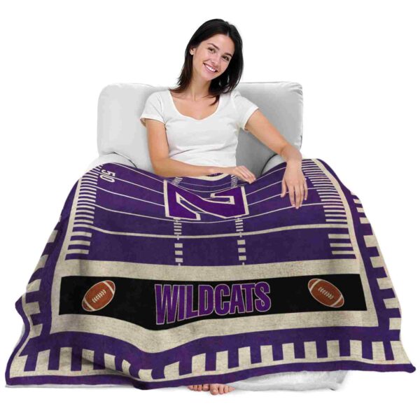 northwestern wildcats football field purple blanket latest model