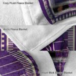 northwestern wildcats football field purple blanket premium grade