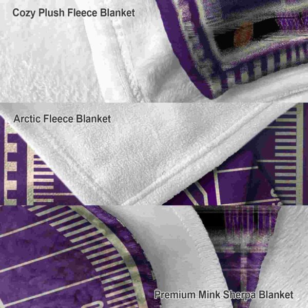 northwestern wildcats football field purple blanket premium grade