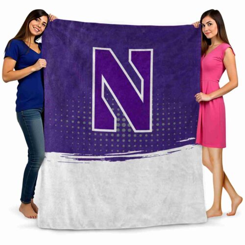 northwestern wildcats gradient dots purple blanket fashion forward