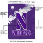 northwestern wildcats grunge texture purple blanket best selling