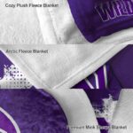 northwestern wildcats grunge texture purple blanket best selling