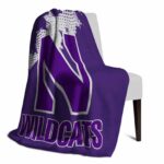northwestern wildcats grunge texture purple blanket best selling