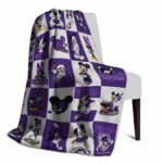 northwestern wildcats mickey minnie purple white blanket top rated