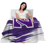 northwestern wildcats paint streaks purple white blanket latest model