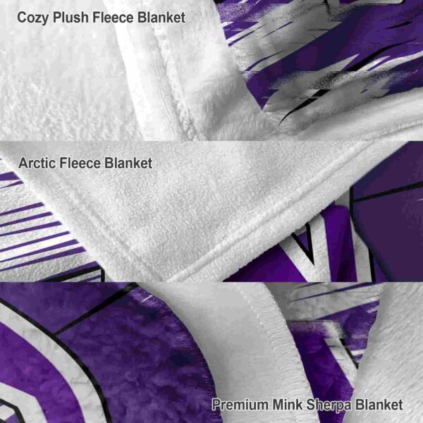 northwestern wildcats paint streaks purple white blanket premium grade