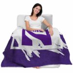 northwestern wildcats splatter effect purple blanket best selling