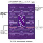 northwestern wildcats striped pattern purple blanket best selling