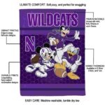 northwestern wildcats three musketeers purple blanket new arrival