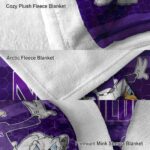 northwestern wildcats three musketeers purple blanket premium grade