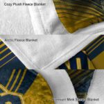 notre dame fighting irish diagonal stripes navy blanket best selling
