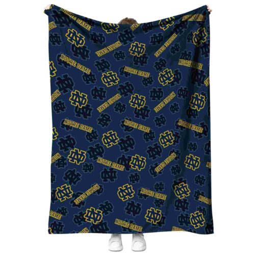 notre dame fighting irish diehard fans navy blanket best selling