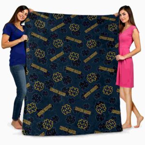 notre dame fighting irish diehard fans navy blanket fashion forward