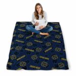 notre dame fighting irish diehard fans navy blanket best selling