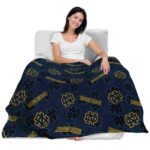 notre dame fighting irish diehard fans navy blanket best selling
