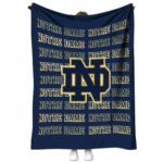notre dame fighting irish fan pride navy blanket best selling