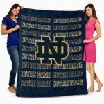 notre dame fighting irish fan pride navy blanket best selling