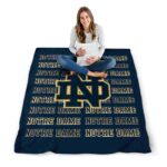 notre dame fighting irish fan pride navy blanket best selling