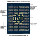 notre dame fighting irish fan pride navy blanket best selling