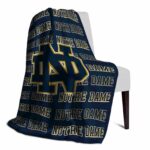 notre dame fighting irish fan pride navy blanket best selling