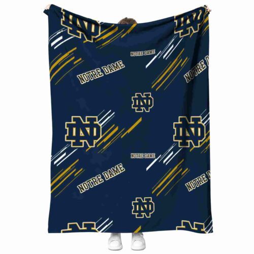 notre dame fighting irish fan spirit navy blanket best selling