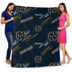 notre dame fighting irish fan spirit navy blanket best selling