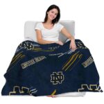 notre dame fighting irish fan spirit navy blanket best selling