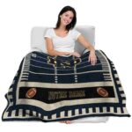 notre dame fighting irish football field navy blanket latest model