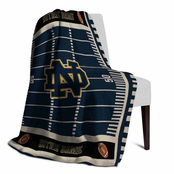 notre dame fighting irish football field navy blanket top rated