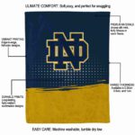notre dame fighting irish gradient dots navy blanket best selling