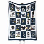 notre dame fighting irish mickey minnie navy white blanket best selling