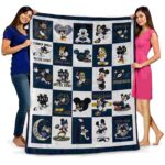 notre dame fighting irish mickey minnie navy white blanket best selling