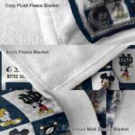 notre dame fighting irish mickey minnie navy white blanket best selling