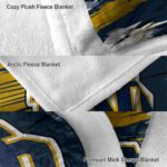 notre dame fighting irish paint streaks navy white blanket best selling