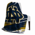 notre dame fighting irish paint streaks navy white blanket best selling