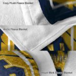 notre dame fighting irish splatter effect navy blanket best selling