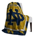 notre dame fighting irish splatter effect navy blanket best selling