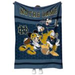 notre dame fighting irish three musketeers navy blanket best selling