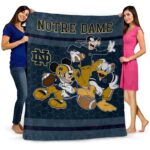 notre dame fighting irish three musketeers navy blanket best selling