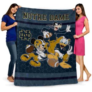 notre dame fighting irish three musketeers navy blanket fashion forward