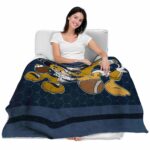 notre dame fighting irish three musketeers navy blanket best selling