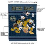 notre dame fighting irish three musketeers navy blanket best selling