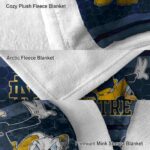 notre dame fighting irish three musketeers navy blanket best selling