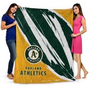 oakland athletics brushstrokes green white blanket fashion forward