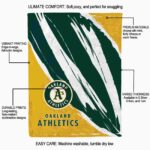 oakland athletics brushstrokes green white blanket new arrival