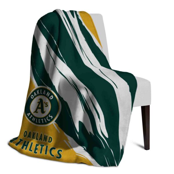 oakland athletics brushstrokes green white blanket top rated