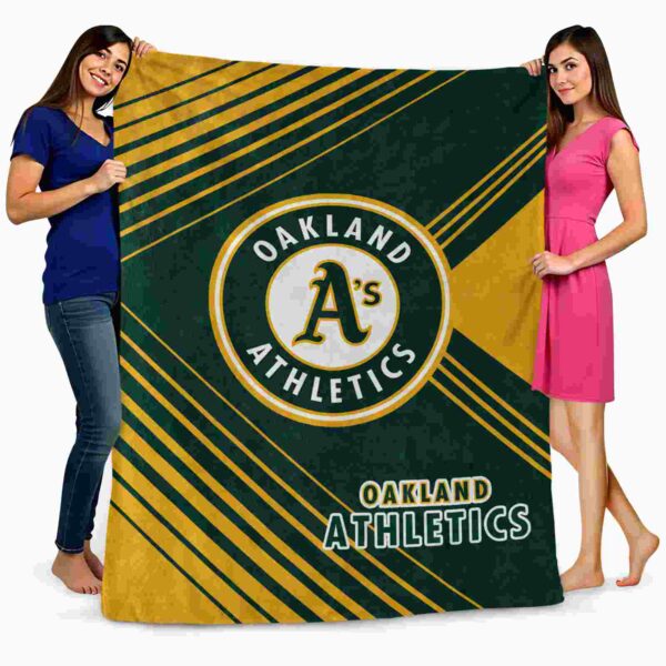oakland athletics diagonal stripes green blanket fashion forward